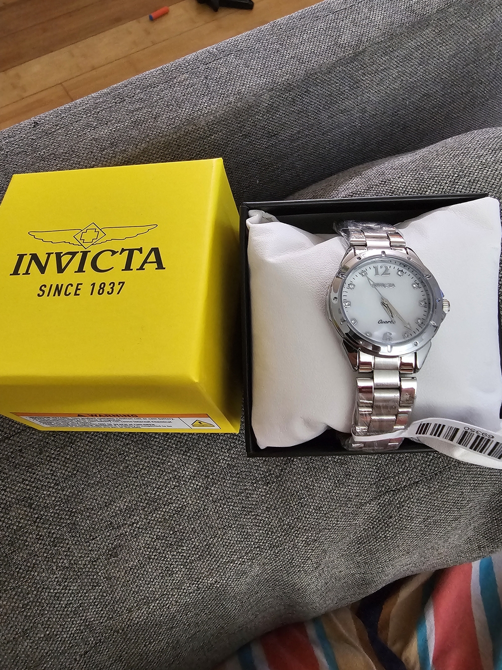 Invicta Silver Stainless Steel Women's Bracelet Watch with White Dial